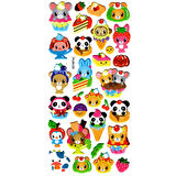 Sticker Kabartmalı Stiker Defter, Planlayıcı Etiket (HL88-030) - 17X9 cm - Sevimli Hayvan Dondurma