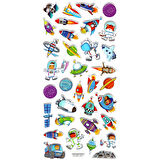 Sticker Kabartmalı Stiker Defter, Planlayıcı Etiket (HL88-041) - 17X9 cm - Astranot Uzay Araçları