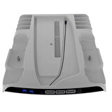 Ozmik PS5Slim için çok fonksiyonlu soğutma fanı taban+disk depolama raf kolu ile çift kanca