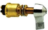 Kontakt Switchi 12V/10A. Çift sarı terminal, sarı gövde, döküm kromaj tutamak