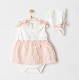 Andywawa AC25505 Love Family Bebek Elbise Takım Salmon