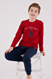 U.S. Polo Assn Uzun Kol Pijama Takım US2233-4 Kırmızı