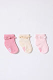 U.S.Polo Kız Bebek Çorap USB2208 Pudra Ekru Somon