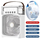 Işıklı Klima 600ml 5 Spreyli Vantilatör Buzlu Buharlı Mini Klima Mini Fan Buzlu