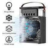 Işıklı Klima 600ml 5 Spreyli Vantilatör Buzlu Buharlı Mini Klima Mini Fan Buzlu