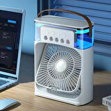 Işıklı Klima 600ml 5 Spreyli Vantilatör Buzlu Buharlı Mini Klima Mini Fan Buzlu
