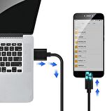 QASUL 3 Metre Micro USB Şarj Kablosu. Samsung, LG, HTC, Casper, Sony, ve Tüm Android Cihazlar