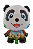 Neşeli Panda 3 Adet Büyük Boy 41cmx60cm Folyo Balon (helyum) No:19
