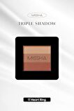 Yumuşak Dokulu, Dökülme Yapmayan 3 Renkli Göz Farı Triple Shadow No.17 (Heart Ring)