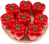 Yapay Kırmızı California Biber Dolma Biber 1adet 10*7 cm Gerçek Boyut