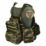 Multifonksiyonel Cordura Askeri Taktik Yelek Haki Kamuflaj