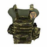 Multifonksiyonel Cordura Askeri Taktik Yelek Haki Kamuflaj