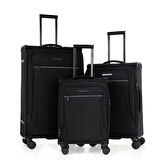 Verage GM21002W Kumaş 3 lü Valiz Seti Siyah