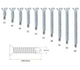 4.8x45 mm YHB Matkap Uçlu Akıllı Vida (DIN 7504P) x 20 Adet (rf149)