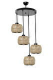 TIGER 4 LÜ TEPSİLİ RATTAN SARKIT