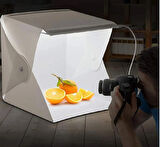 Monozone  Mini Fotoğraf Stüdyosu Çadır Kiti Led Işıklı 40x40 Cm Taşıma Çantalı Ürün Fotoğraf Çekim Çadırı Pratik Katlanabilir Aydınlatma Çadırı