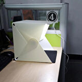 Monozone  Mini Fotoğraf Stüdyosu Çadır Kiti Led Işıklı 40x40 Cm Taşıma Çantalı Ürün Fotoğraf Çekim Çadırı Pratik Katlanabilir Aydınlatma Çadırı