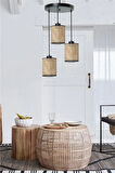 APRİL 3 LÜ TEPSİLİ RATTAN SARKIT