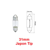 Otohouse Japon Tip Sofit Ampul Lambası C10W 12V 10W 31mm Şeffaf İç Aydınlatma Plaka