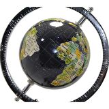 Ahşap Tripod Standlı Dünya Küre Zemin Dekoru Döner Dünya Küre Modern Harita Atlas 58cm Siyah