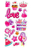 Sticker Kabartmalı Stiker Defter Planlayıcı Etiket (Lrk002)-17x9 cm- Pasta Party