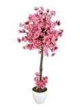 Yapay Ağaç Açık Pembe Bahar Dalı Japon Kiraz Çiçeği Beyaz Saksılı 90cm