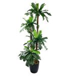 Yapay Ağaç Sıkas Palmiye 4Katlı 84Yaprak 150cm Salon Çiçeği Yapay Çiçek