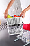 Arar Home 4'lü 5 Litre Beyaz Süzgeçli Bölmeli Organizer Buzdolabı Hava Geçirmez Saklama Kabı