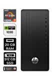 HP 295 G9 RYZEN 3 5300G 20GB RAM 512GB SSD GT1030/4GB W11PRO 6D391EA MASAÜSTÜ PC & PER4 BELLEK