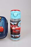 LİSANSLI CARS TRITAN MATARA 500 ML VE 2 KATLI BESLENME KABI/LUNCH BOX SETİ 