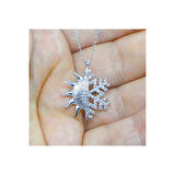 925 Ayar Gümüş Güneş Kartanesi Kadın Gümüş Kolye