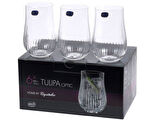 Bohemia Kristal Tulipa Jumbo Optikli 6’lı Meşrubat Bardak Takımı 450 ML  