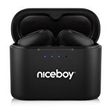 Niceboy HIVE Podsie 3 Siyah Kablosuz Bluetooth 5.1 35 Saat Pil Ömürlü Kulaklık