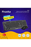 PİRANHA 2325 KABLOLU KLAVYE VE MOUSE SET TÜRKÇE Q KLAVYE