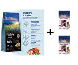 Profine Puppy Lamb Glutensiz Kuzulu Yavru Köpek Maması 12 kg + 2 Adet Nutri Canin Rawhide Dana Eti Sarılı Kemik Köpek Ödülü 80 Gr