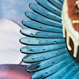 Colorina Çiçek Desenli Ayaklı Kek,pasta Tabağı 32 Cm 