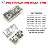140 Parça M6 İnox YHB Vida Somun ve Pul Seti