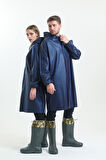 Unisex Lacivert Yağmurluk