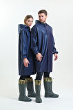 Unisex Lacivert Yağmurluk