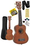 Midex UKX-233M Kahverengi Concert Ukulele (Askı Çanta Metod Pena)
