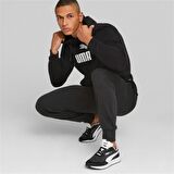 Puma Ess+ 2 Col - Erkek Siyah Pamuklu Kapüşonlu Sweatshirt - 586764 61