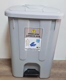 Maske Eldiven Tek Kullanımlık Tulum Atık Kovası 85 lt Tekerlekli Pedallı İç Kovasız 