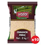 Yazar Osmancık Pirinç 2 Kg x 10 Paket
