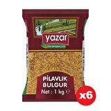Yazar Şehriyeli Pilavlık Bulgur 1 Kg. x 6 Adet