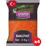 Yazar Yerli Kırmızı Mercimek 5 Kg x 4 Adet