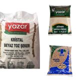 Yazar Kuru Gıda Seti 5KG Gönen Baldo Pirinç+5kg Nohut+10KG Toz Şeker=20kg Toplam 