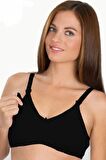 Kadın Siyah Süngersiz Dikişsiz Emzirme Sütyeni