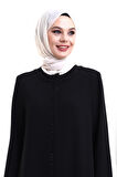 Derin Store Biye Taşlı Ferace 23315-23 Siyah