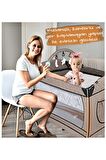 600 Nanny 70x110 Anne Yanı Bebek Oyun Parkı Yatak Beşik