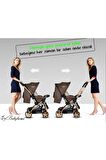 Bh-760 Gold Bilyeli Teker Mama Tablalı Çift Yönlü Bebek Arabası